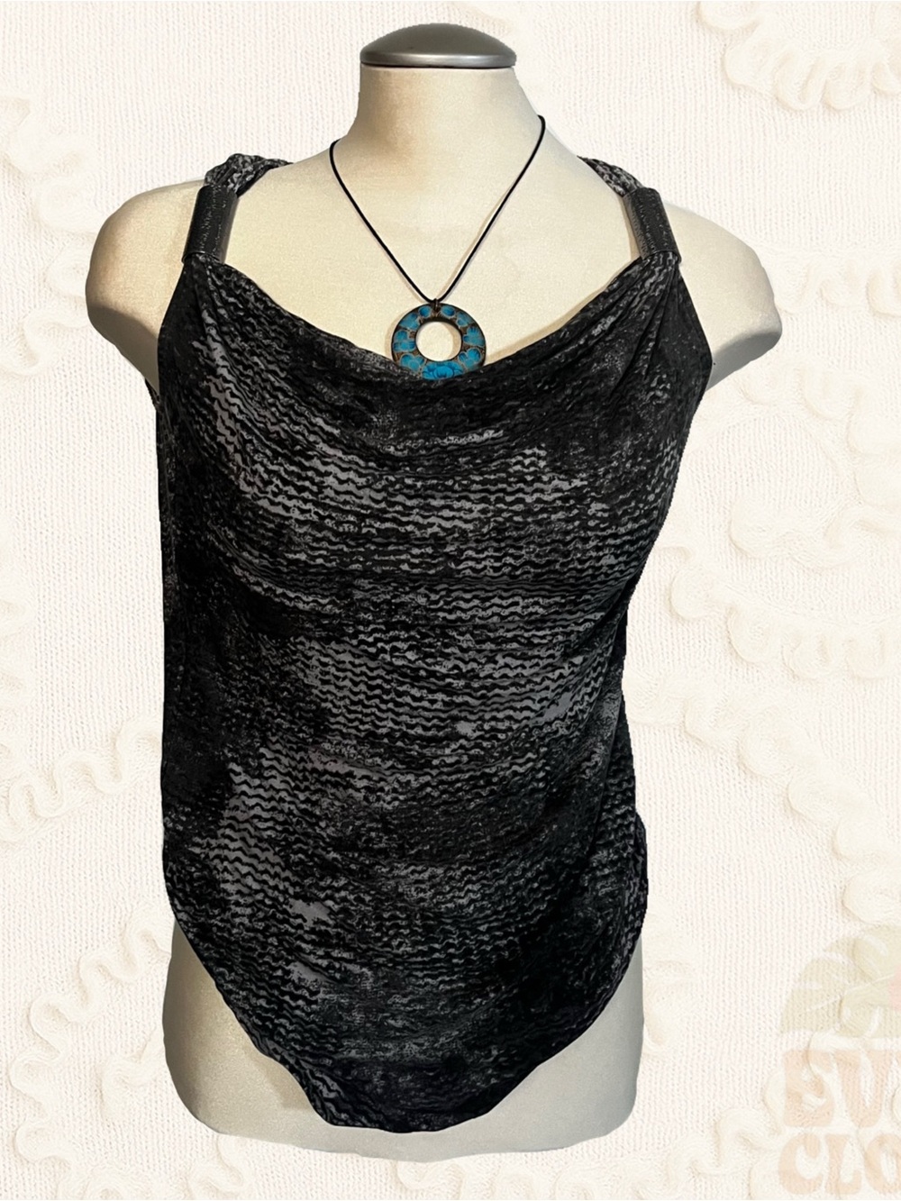 Vintage ‘Unlisted’ Cowl Neck Grey Top Womens Size Small 2000s